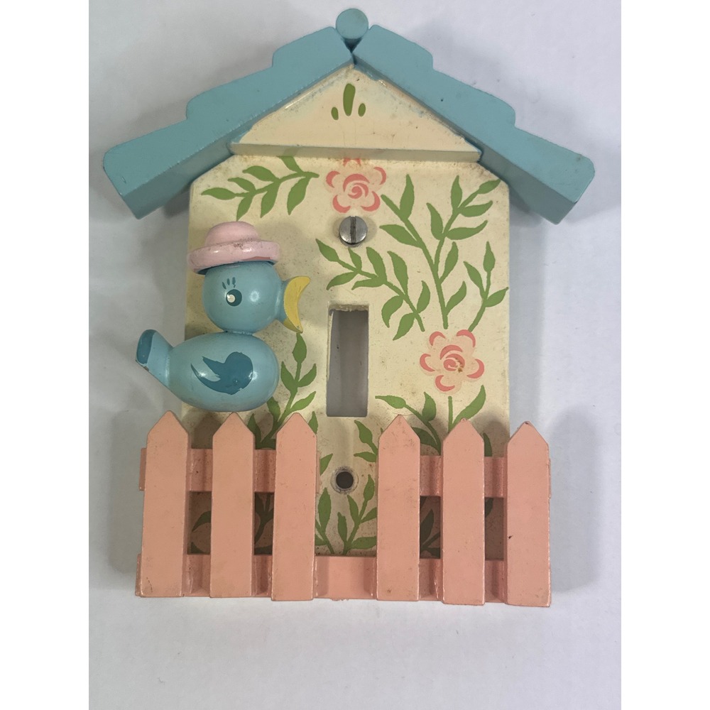 1960s Originals by Irmi Bluebird Birdhouse Light Switch Plate Cover Pre-1971
